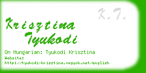 krisztina tyukodi business card